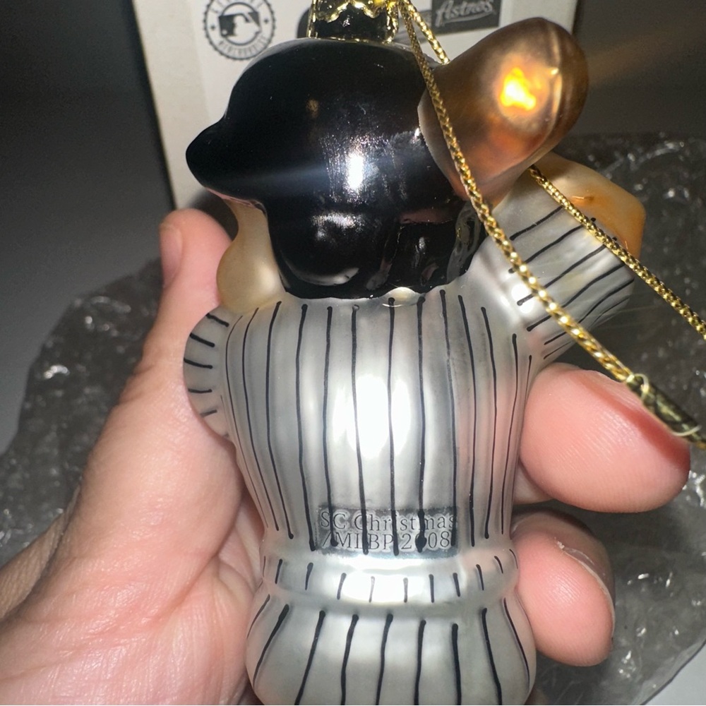 Blown Glass Ornament Houston Astros Baseball Player Christmas Holiday Gift - Picture 6 of 9